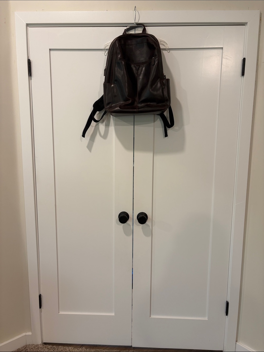 Johnston & Murphy leather backpack